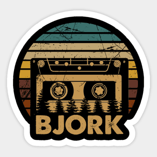 Great Gift Björk For Name Retro Styles Color 70s 80s 90s Sticker